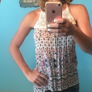 Razor back floral shirt